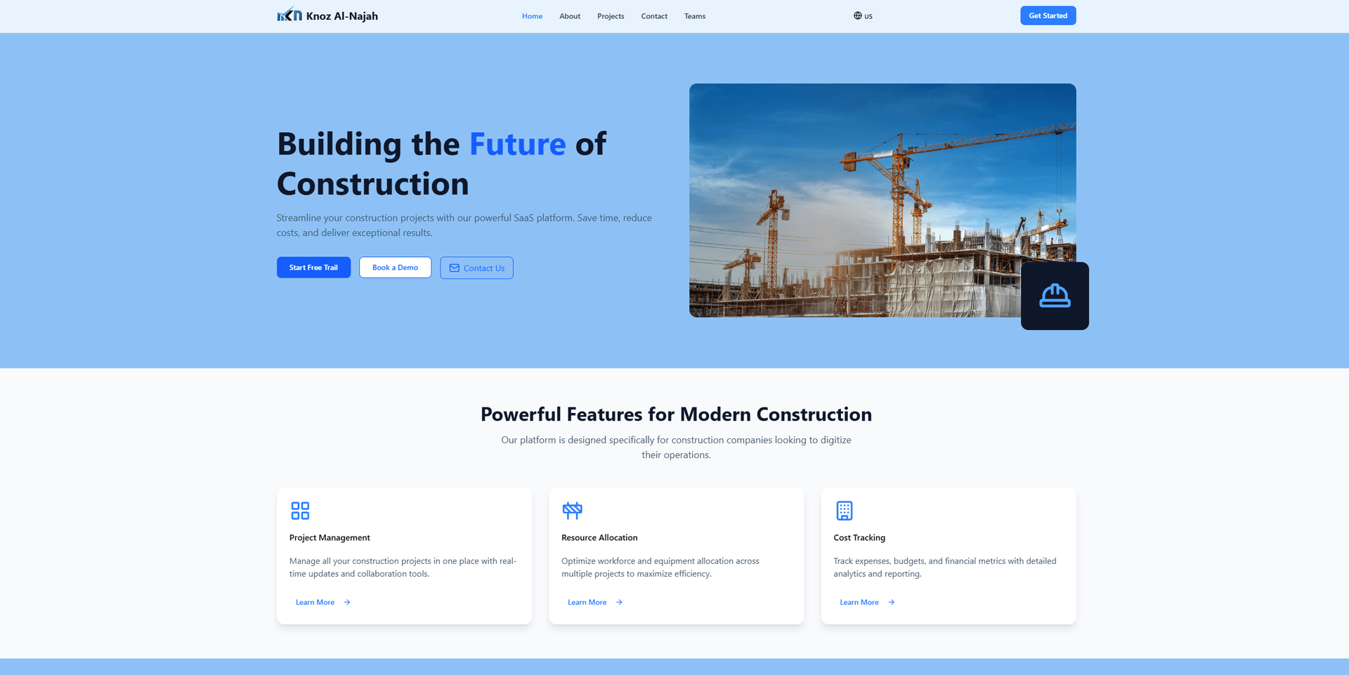 Construction Website Redesign